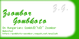 zsombor gombkoto business card